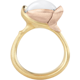Rosaguld Ringe Ole Lynggaard Lotus Ring 3 - Gold/Rose Gold/White/Diamonds