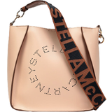 Stella McCartney Imiteret læder Tasker Stella McCartney Logo Shoulder Bag - Powder