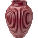 Keramik - Rød Vaser Knabstrup Keramik Fluted Bordeaux Vase 27cm