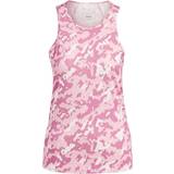 Dame - Transparent Overdele adidas Women's Own The Run Camo Running Tank Top - Clear Pink