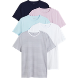 H&M Lilla Overdele H&M Slim Fit T-shirt 5-pack - Light Blue/Light Purple