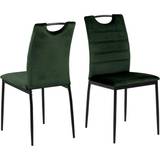 Grøn - Metal Køkkenstole Nordform Dia spisebordsstol stof Køkkenstol 2stk