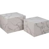 Sofabord hvidt AC Nordic Dice hvidt marmor-look Sofabord
