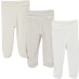 H&M Trousers 3-pack - Light Beige/White Striped