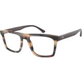Briller & Læsebriller Emporio Armani 0EA3185 til Herrer Rektangulære Brun Tilgængelige linser: Enkeltstyrkeglas Flerstyrkeglas