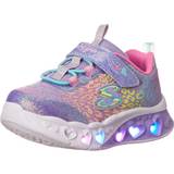Skechers Lilla Sneakers Skechers Kids Girls Flutter Heart Lights-Loves Lavender/Multi, Toddler