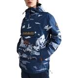 Napapijri Herre - Udendørsjakker Napapijri Rainforest Print Jacket Mens - Mout Blue