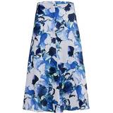 Selected Polyester Nederdele Selected Floral Midi Skirt - Royal Blue