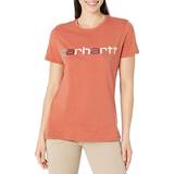 Carhartt Dame T-shirts Carhartt Women's Plus Multi Logo T-shirt - Terracotta