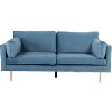 Fløjl - Sort Møbler Venture Design Boom Sofa 201cm 3 personers
