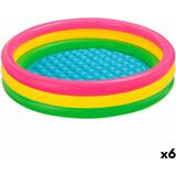 Badebassiner Intex Oppustelig Pool til Børn Sunset Ringe 114 x 25 x 114 cm 131 L 6 enheder