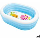 Badebassiner Intex Oppustelig Pool til Børn 230 L Blå Hvid Oval 163 x 46 x 107 cm 6 enheder
