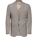 48 - Dame - Polyester Blazere Selected Slim Fit Blazer Brun