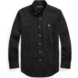 Polo Ralph Lauren Herre Skjorter på tilbud Polo Ralph Lauren Men's Slim Fit Linen Button Down Shirt - Black