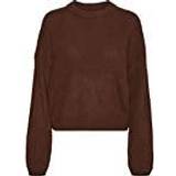 Noisy May Rund hals Overdele Noisy May Ribbed Sweater - Brown