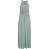 Lange kjoler Vila Milina Pleated Halterneck Maxi Dress - Green Milieu