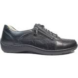 Waldläufer Sneakers Waldläufer 4.5 Adults' Henni 496042 311 001 Black Nubuck/Leather Womens Wide Fit Lace Up Shoes