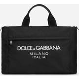 Dolce & Gabbana Nylon holdall with rubberized logo black_black one size