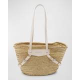 Givenchy Hvid Tasker Givenchy Small Voyou Straw Basket Shoulder Bag