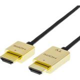 Guld - HDMI-kabler - Rund Deltaco Prime HDMI - HDMI M-M 5m