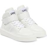 Ganni Hvid Sneakers Ganni Sporty Mix Cupsole High Top Velcro Sneakers Egret Hvid