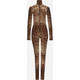Dolce & Gabbana Dame Jumpsuits & Overalls Dolce & Gabbana Sheer leopard-print jumpsuit