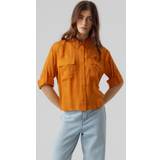 Dame - Orange - XL Skjorter Vero Moda Skjorte