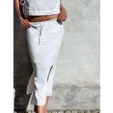 36 - Hvid Nederdele Neo Noir Linen Nederdel White