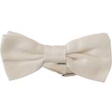 Hvid - Silke Tilbehør Dolce & Gabbana Off White Pattern Adjustable Neck Papillon Tie