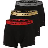 Bomuld - Guld Underbukser Nike Everyday Essentials Trunk 3-Pack - Black/Gold/Silver Metallic/Red