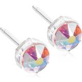 Blomdahl Smykker Blomdahl Rainbow Rose Medicinsk Plastik Øreringe med Krystal