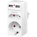 LogiLink Forlængerledninger LogiLink Socket adapter, 1x CEE7/16 1x CEE. [Levering: 2-3 dage]