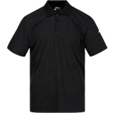 Slazenger Men's Check Golf Polo T-shirt - Black