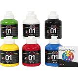 A Color Farver A Color Acrylic Paint Glossy 01 6x500ml