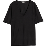 H&M Dame Overdele H&M V-Neckline T-shirt - Black