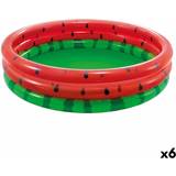 Intex Badebassiner Intex Oppustelig Pool til Børn Vandmelon Ringe 168 x 38 x 168 cm 581 L 6 enheder