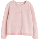 Overdele H&M Fine Knit Cotton Cardigan - Light Pink