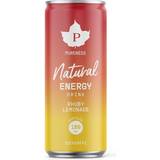 Juice- & Frugtdrikke Pureness Natural Energy Drink, Rhuby Lemonade, 24-pack