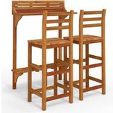 Barsæt vidaXL chairs with Solid Wood Acacia Balcony Outdoor Bar Set