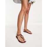 Ipanema Brun Sko Ipanema Flade bronzefarvede sandaler med tårem med vedhæng-Brun Bronze