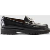 G.H. Bass Sort Lave sko G.H. Bass Mens Weejun 90's Lincoln Horsebit Loafers In Black
