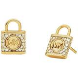Smykker Michael Kors Logo Padlock Stud Earrings - Gold/Transparent