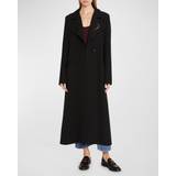 Chloé Knapper Overtøj Chloé Long wrap coat Black 100% Wool, Horn Bubalus Bubalis, Farmed, COO India