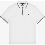 Ted Baker Herre Overdele Ted Baker Mens White Logo-embroidered Cotton Polo Shirt