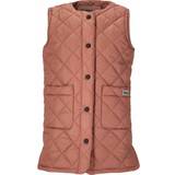 zigzag Maggie Long Quilted Vest NUTMEG