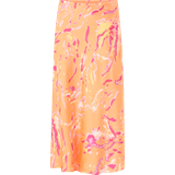 Orange - XL Nederdele Vero Moda Nederdel vmHeart Oli HW 7/8 Skirt Wvn Orange 38/40