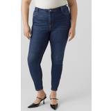 Vero Moda 48 - Dame Bukser & Shorts Vero Moda Curve Mørkeblå skinny-jeans Mørkeblå denim