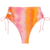 48 - Elastan/Lycra/Spandex - Pink Badetøj H&M Brazilian Bikini Briefs - Pink/Orange