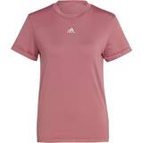 Ballonærmer - Meshdetaljer - Pink Tøj adidas Women's Aeroknit Seamless Tee - Pink Strata/White