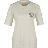 Fjällräven Beige - Dame T-shirts & Toppe Fjällräven S/F Dame Cotton Pocket T-shirt WHITE EGGSHELL/111 XXS